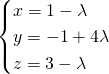 Mathplace quicklatex.com-5deb013724b0bbc04a0a5f3482a1be0d_l3 Exercice 2 : Intersection d'une droite avec un plan  