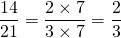 Mathplace quicklatex.com-e72452879684e34b8cf53c4548c6d675_l3 Exercice 5 : Simplifier les fractions