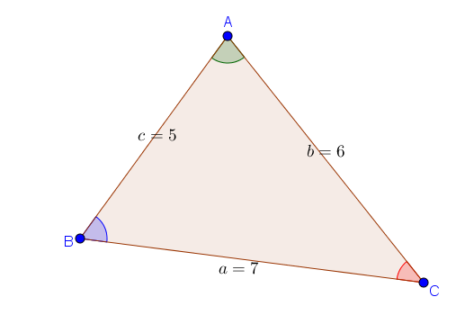 Mathplace figure-2-chap-14-produit-scalaire-application Méthode 2 : Comment déterminer les angles ou les longueurs ou un produit scalaire dans un triangle ?  