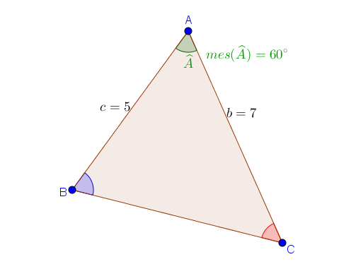 Mathplace figure-3-chap-14-produit-scalaire-application Méthode 2 : Comment déterminer les angles ou les longueurs ou un produit scalaire dans un triangle ?  
