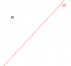 Mathplace geometrie28-300x280 Méthode 6 - Tracer le symétrique d'un point par symétrie axiale  