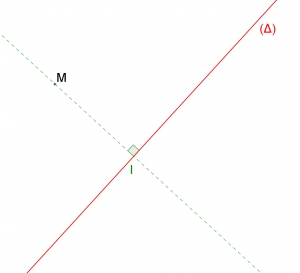 Mathplace geometrie29-300x273 Méthode 6 - Tracer le symétrique d'un point par symétrie axiale  