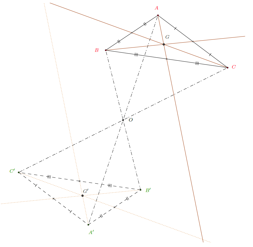 Mathplace exercice-geometrie-espace-12 Exercice 4 : symétrie d'un triangle  