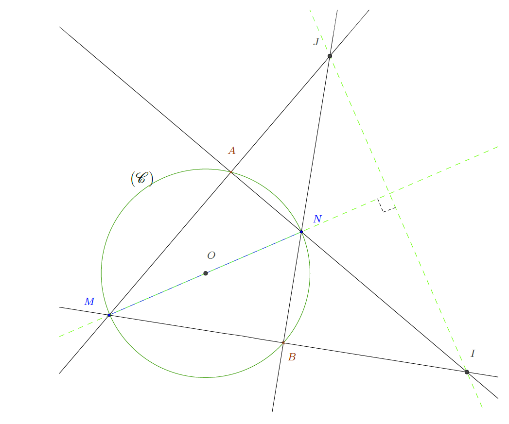 Mathplace exercice-geometrie-espace-14 Exercice 8 : triangle inscrit dans un cercle  