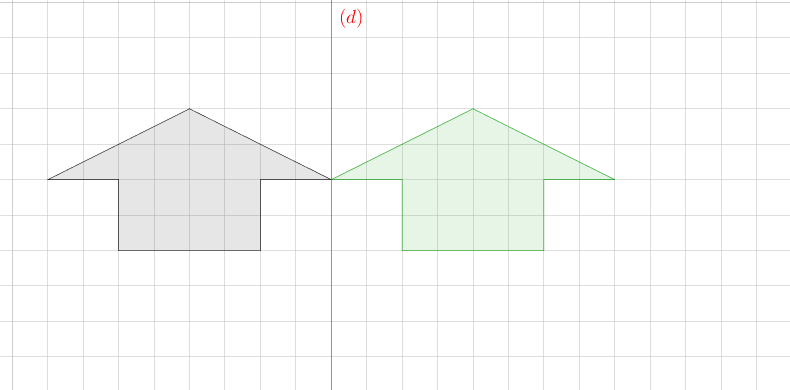 Mathplace exercice_6e_symetrieaxiale-16 Exercice 1 : symétrique par rapport à une droite verticale  